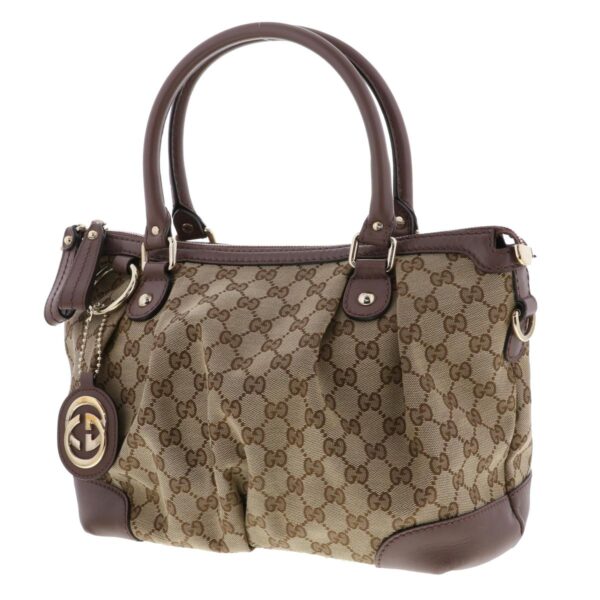 1240005026116 2 Gucci Good Coulic GG Chang Handbag Brown