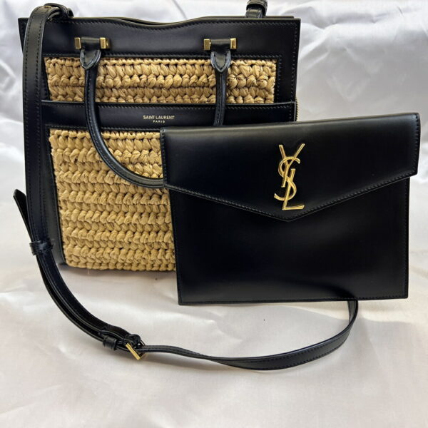 1240005026369 12 Yves Saint Laurent 2 Way Messenger Bag Black