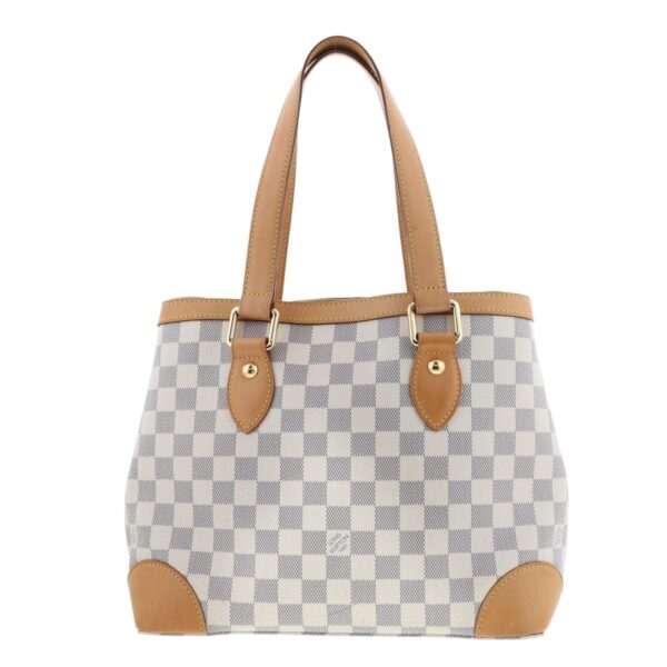 1240005026449 4 1 Louis Vuitton Hampstead PM Shoulder Bag Damier Azur White