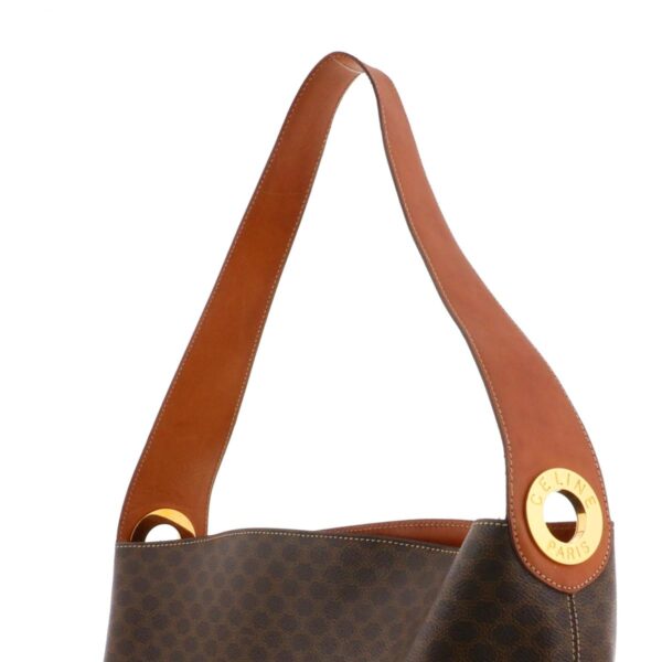 1240005027520 3 Celine Macadam Shoulder Bag Brown