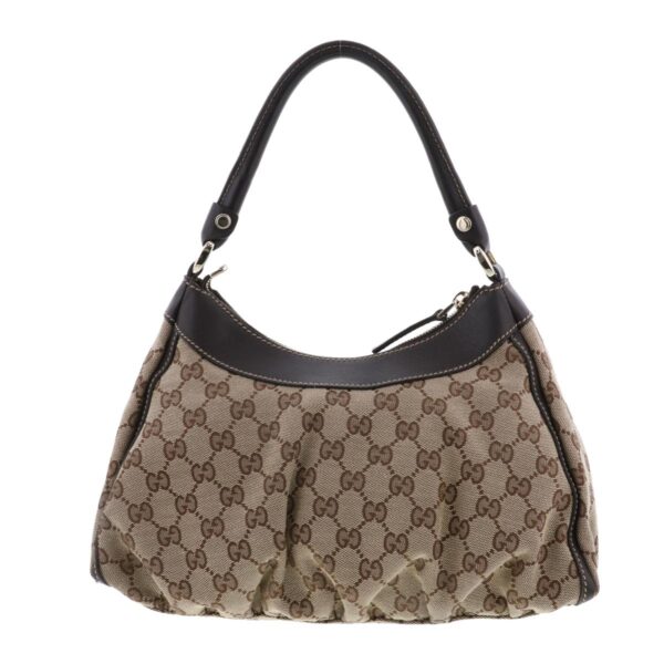 1240005027610 4 Gucci GG Canvas Shoulder Bag Abbey Line Brown