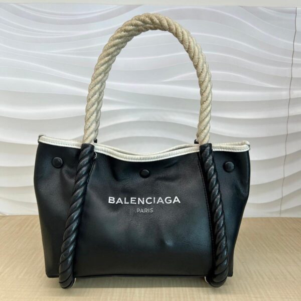 1240005027808 1 Balenciaga Leather Blue Cover XS Handbag Black