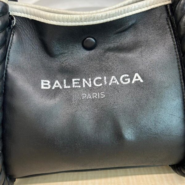 1240005027808 2 Balenciaga Leather Blue Cover XS Handbag Black