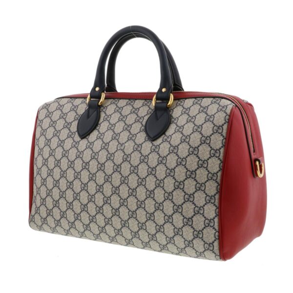 1240005027996 2 Gucci GG Supreme 2WAY Bag Beige Red Navy