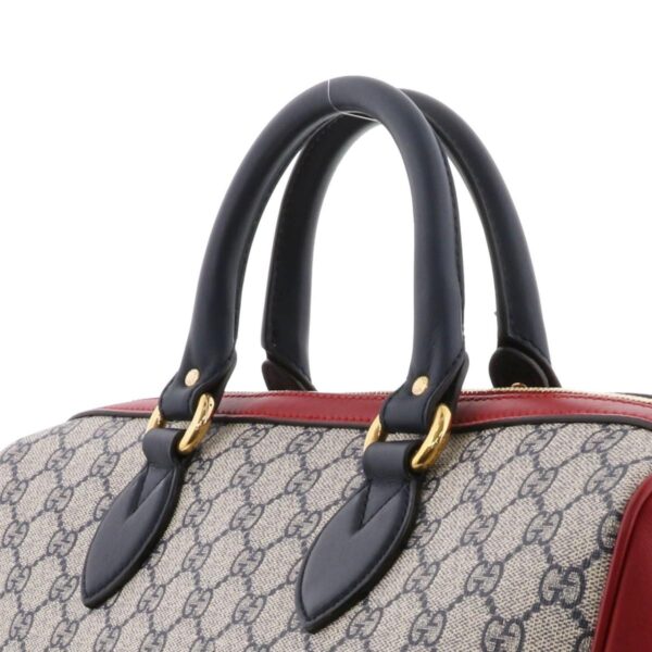 1240005027996 3 Gucci GG Supreme 2WAY Bag Beige Red Navy