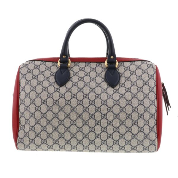 1240005027996 4 Gucci GG Supreme 2WAY Bag Beige Red Navy