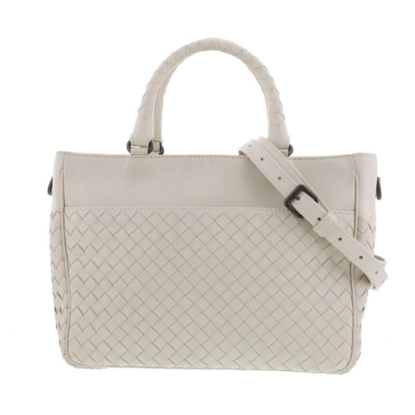 1240005028295 1 Bottega Veneta Intrecciato Handbag White