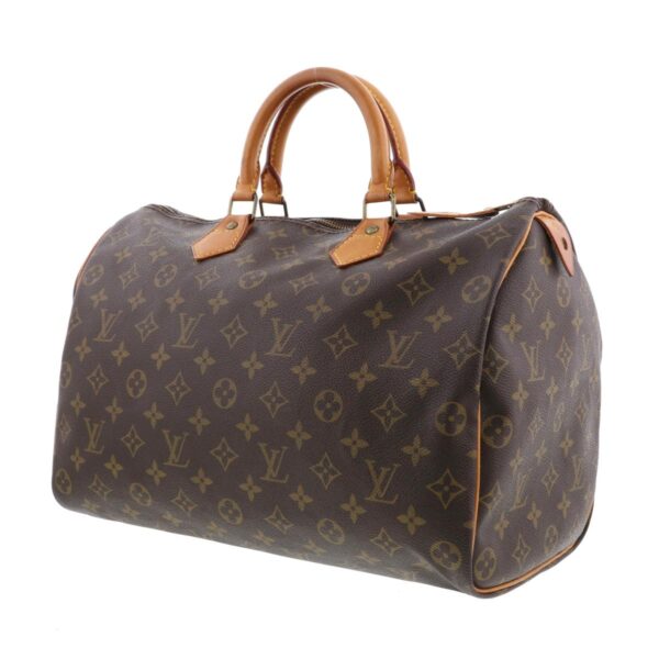 1240005028564 2 Louis Vuitton Speedy 35 Bag Monogram Brown