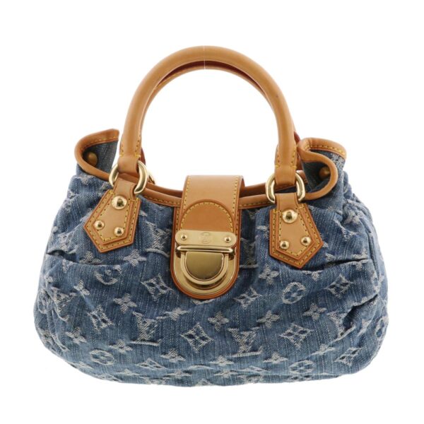 1240005028706 1 Louis Vuitton Pleaty Shoulder Bag Monogram Denim Blue