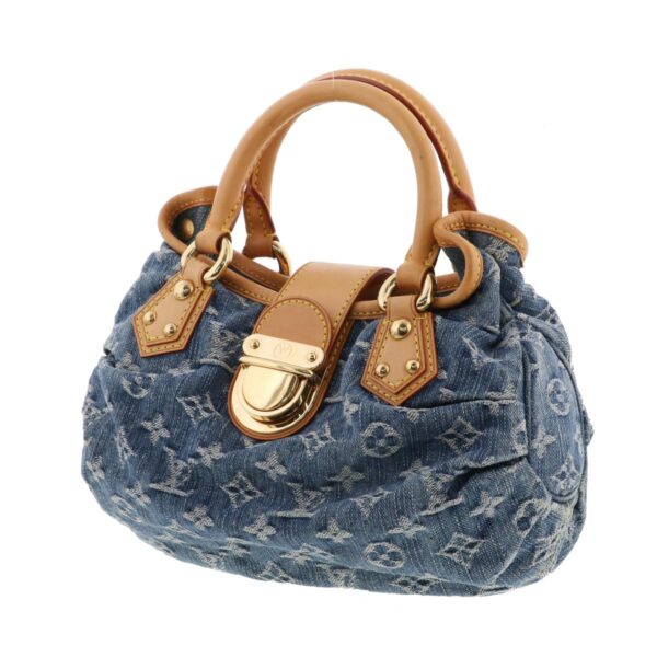 1240005028706 2 Louis Vuitton Pleaty Shoulder Bag Monogram Denim Blue