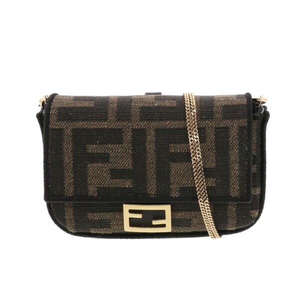 1240005028929 1 Fendi Sukka Nano Baquet Charm Bag Brown