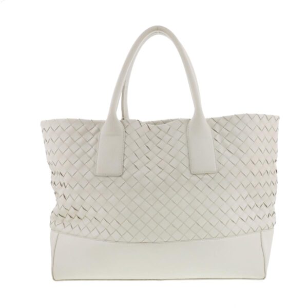 1240005028937 1 Bottega Veneta Intrecciato Tote Bag White