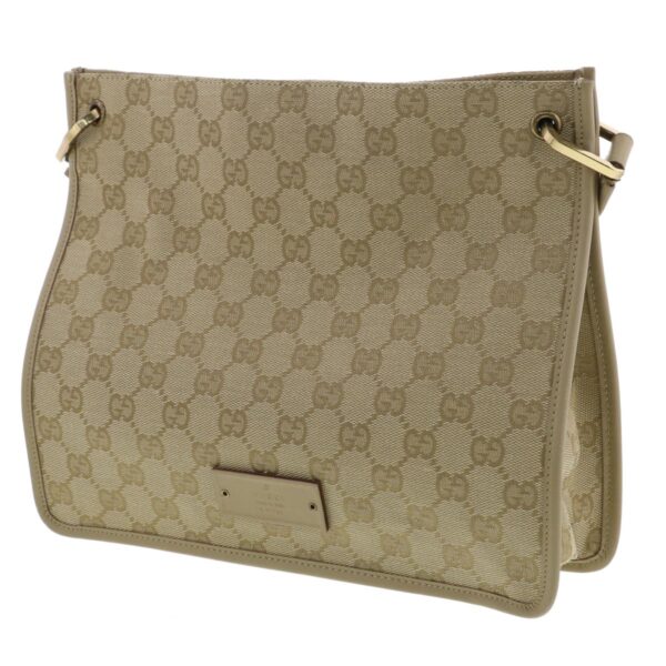 1240005029009 2 Gucci GG Canvas Square Shoulder Bag Khaki