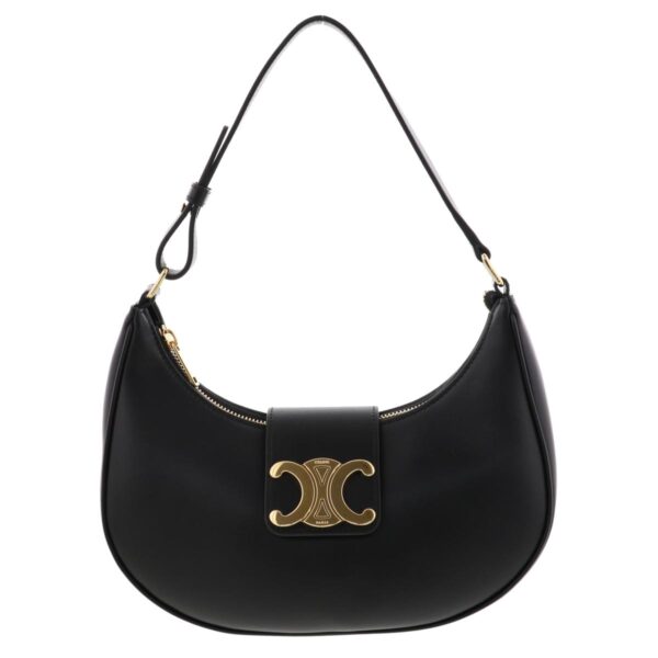 1240005029034 1 Celine AVA Triumph Medium Shoulder Bag Black