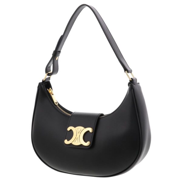 1240005029034 2 Celine AVA Triumph Medium Shoulder Bag Black