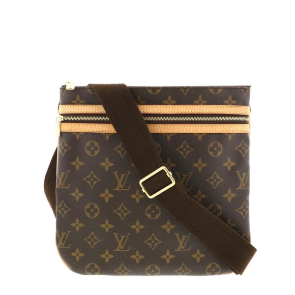 1240006008969 1 Louis Vuitton Bosphore Monogram Canvas Shoulder Bag Brown