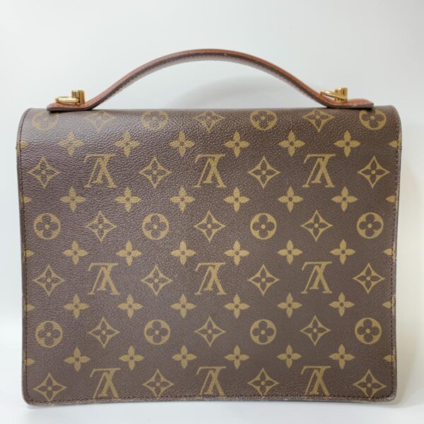 1240007004595 2 Louis Vuitton Monceau Monogram Canvas Clutch Bag Brown