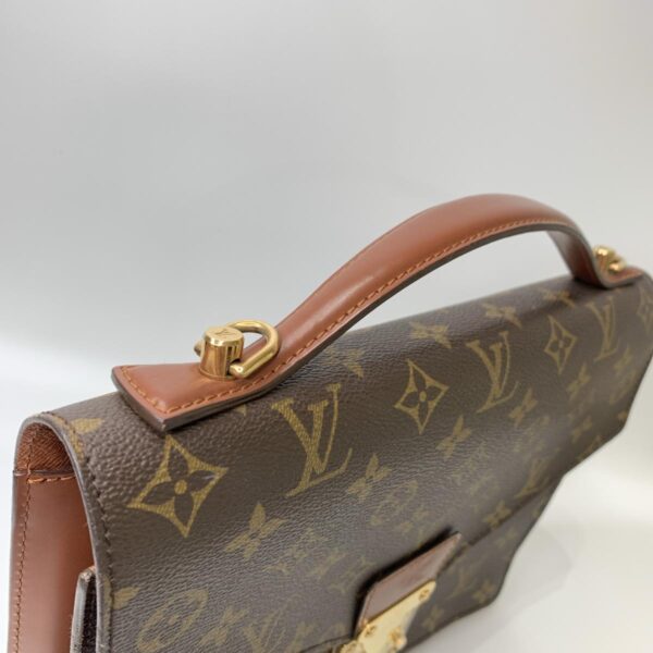 1240007004595 3 Louis Vuitton Monceau Monogram Canvas Clutch Bag Brown