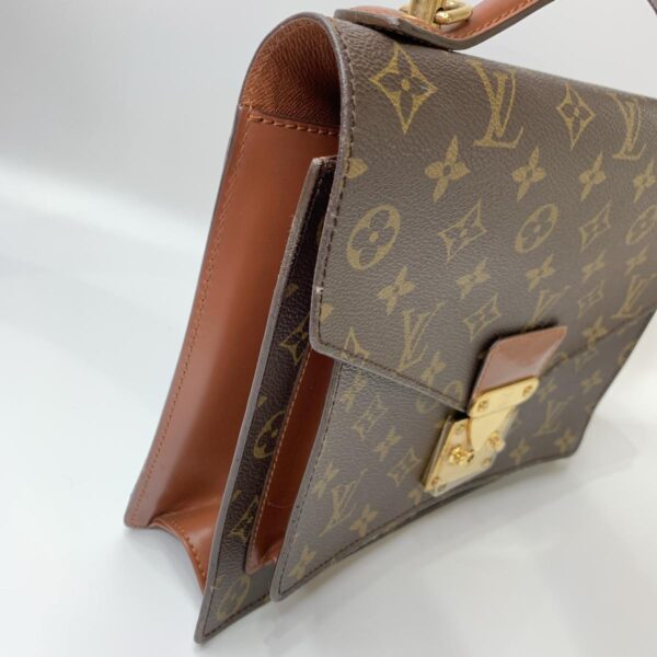 1240007004595 4 Louis Vuitton Monceau Monogram Canvas Clutch Bag Brown