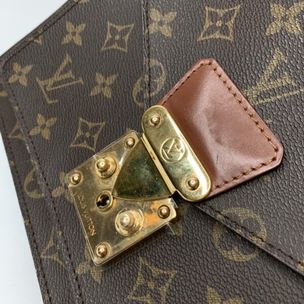 1240007004595 5 Louis Vuitton Monceau Monogram Canvas Clutch Bag Brown