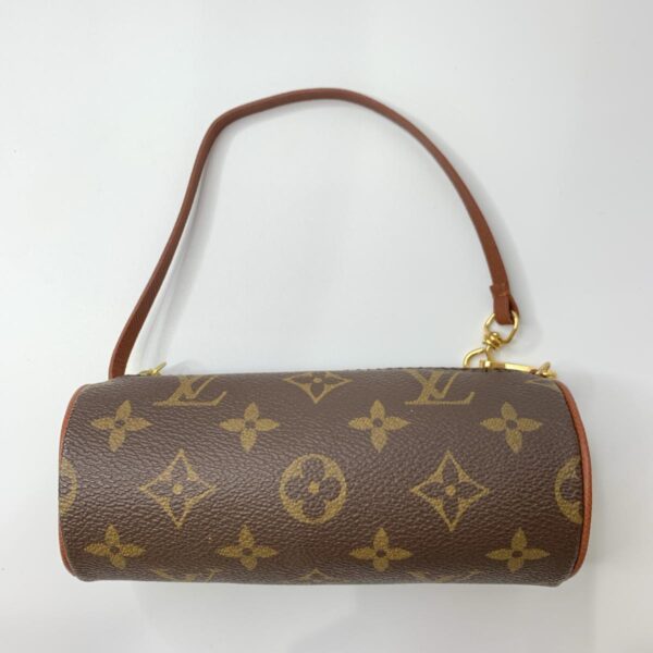 1240007004610 1 Louis Vuitton Papillon Monogram Canvas Drawstring Bag Brown