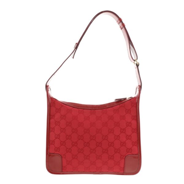 1240007006355 1 Gucci GG Canvas Shoulder Bag Red