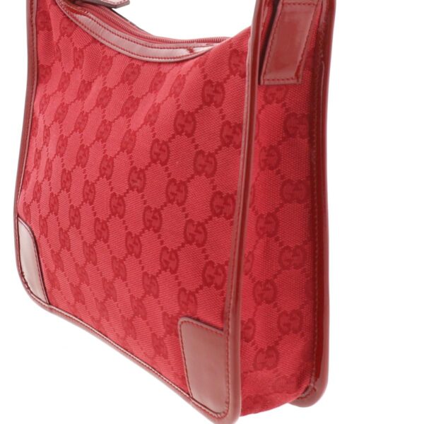 1240007006355 4 Gucci GG Canvas Shoulder Bag Red