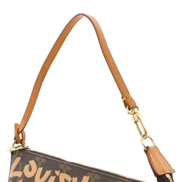 1240007006779 3 Louis Vuitton Pochette Accessoire Graffiti Pouch Bag Brown Peach