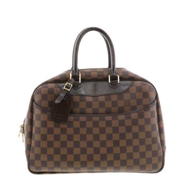 1240007007118 1 Louis Vuitton Deauville Handbag Damier Ebene Brown