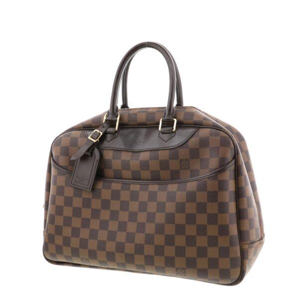 1240007007118 2 Louis Vuitton Deauville Handbag Damier Ebene Brown