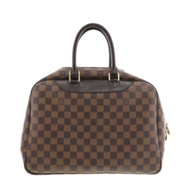 1240007007118 4 Louis Vuitton Deauville Handbag Damier Ebene Brown