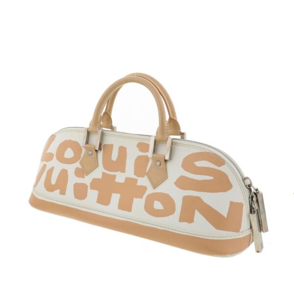 1240007007607 2 Louis Vuitton Alma Horizontal Graffiti Handbag Beige