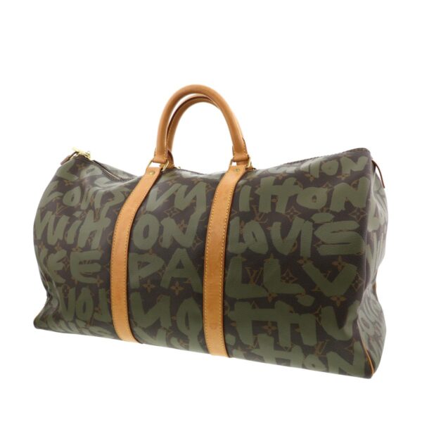 1240007008024 2 Louis Vuitton Keepall 50 Bag Graffiti Khaki