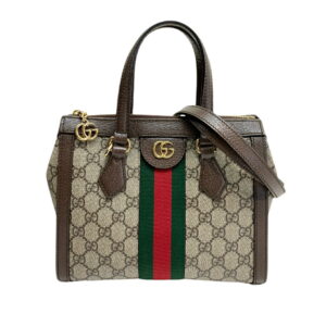 1240007008462 1 Gucci GG Handbag Leather Bag Gray Black