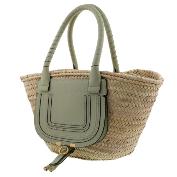 1240007009090 2 Chloe Marcy Basket Handbag Green