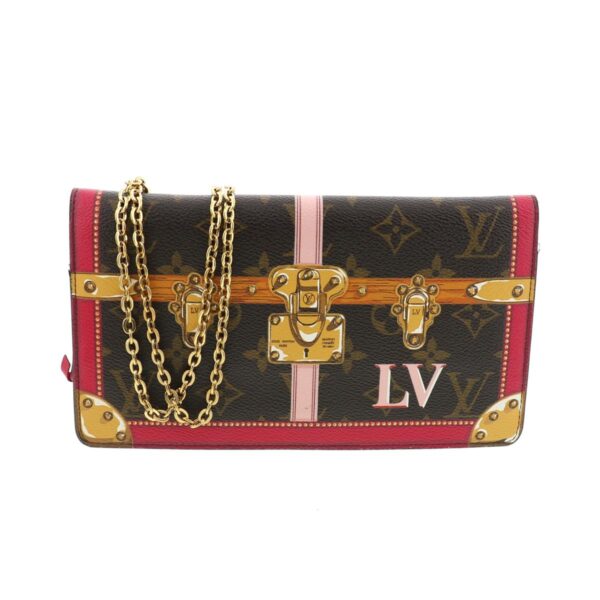 1240007009231 1 Louis Vuitton Pochette Weekend Wallet Monogram Fuchsia