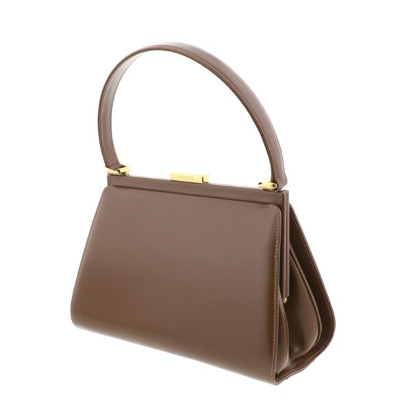 1240007009398 2 Gucci Handbag Brown Leather