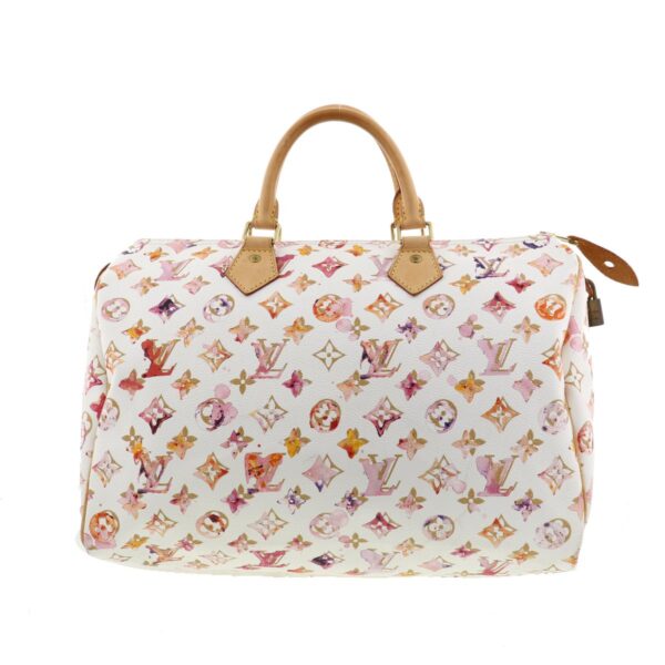 1240007009631 1 Louis Vuitton Speedy 30 Handbag Monogram Watercolor White