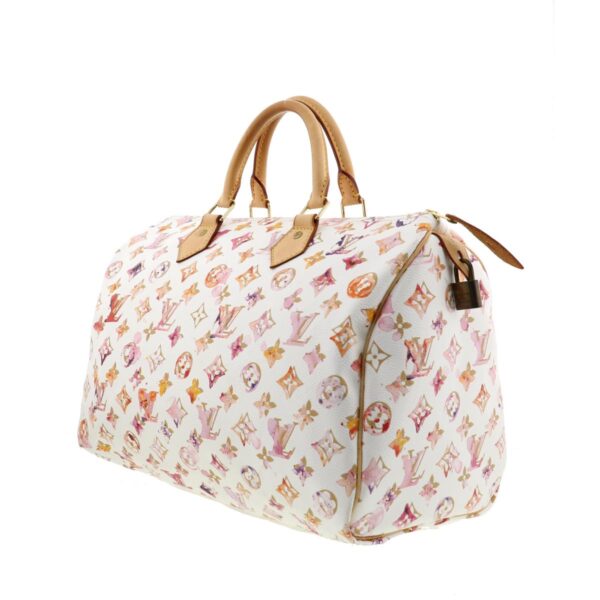 1240007009631 2 Louis Vuitton Speedy 30 Handbag Monogram Watercolor White