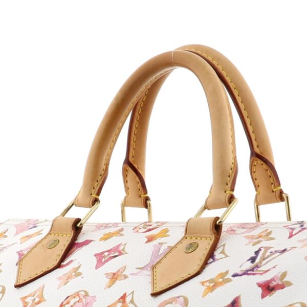 1240007009631 3 Louis Vuitton Speedy 30 Handbag Monogram Watercolor White