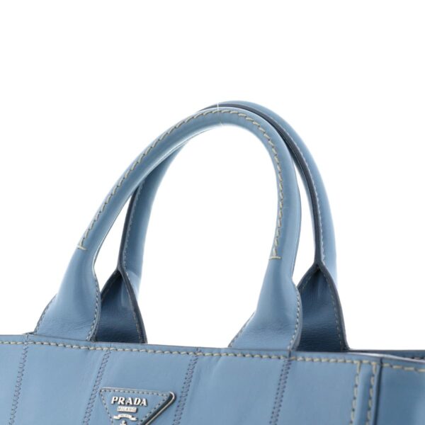 1240007013328 3 Prada Leather Canapa Tote Bag Blue