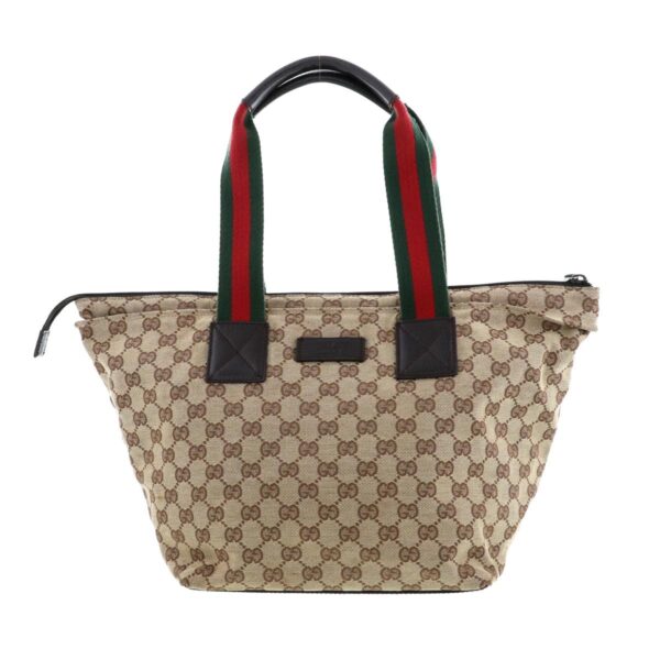 1240007013448 1 Gucci Tote Bag Sherry Line Brown