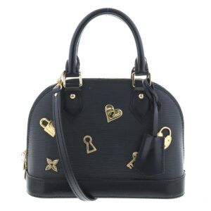 1240007013658 1 Louis Vuitton Soufflo Epi Leather Mini Boston Bag Black