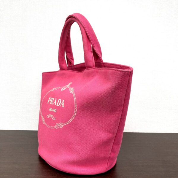 1240007014256 3 Prada Canapa Tote Bag Pink