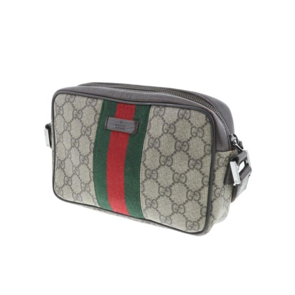 1240007015383 2 Gucci Sherry Crossbody Camera Shoulder Bag GG Plus Gray