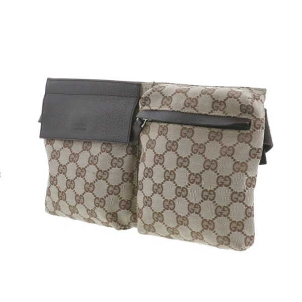 1240007016186 2 Gucci GG Canvas Waist Bag Brown