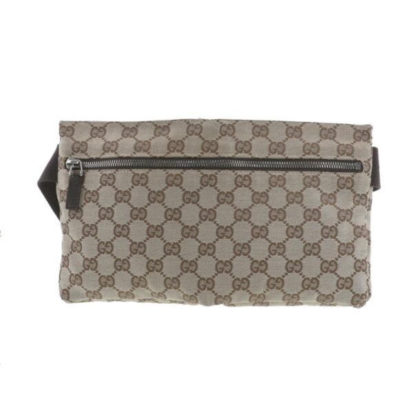 1240007016186 3 Gucci GG Canvas Waist Bag Brown