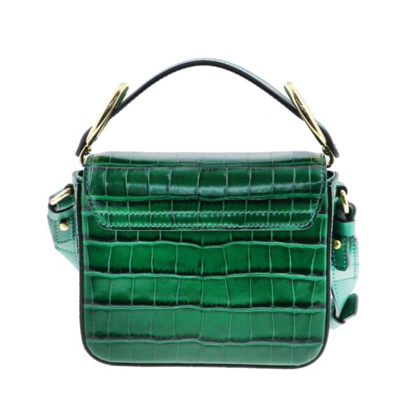 1240007017717 4 1 Chloe C Croco Embossed 2way Shoulder Bag Green