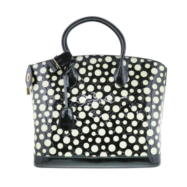 1240007017996 1 Louis Vuitton Willscher MM Yayoi Kusama Bag Handbag Vernis Black