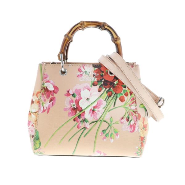 1240007018752 1 Gucci Mini Leather Top Handle 2WAY Bag Flora Pink